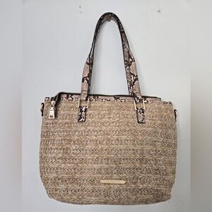 Steve Madden Tan and Black Tote Bag